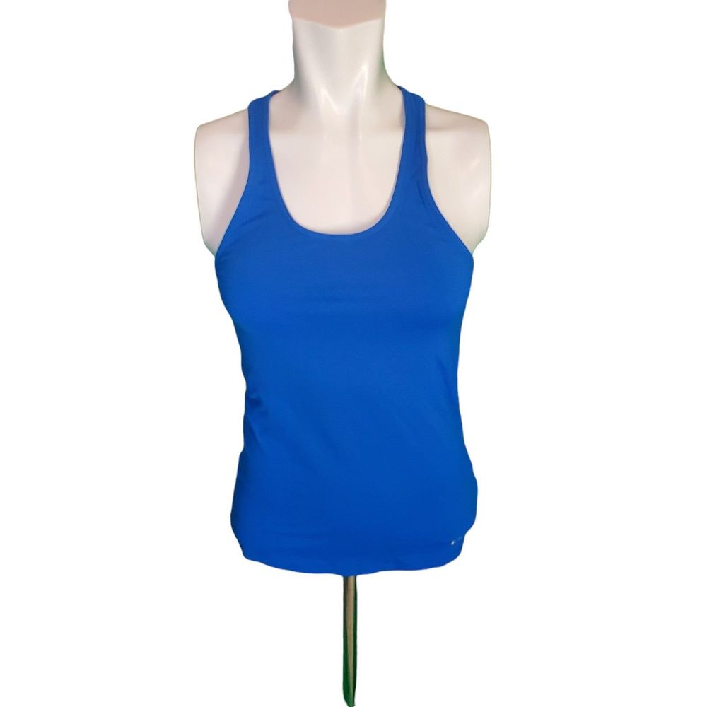 Splits 59 Blue Racerback Scoop Neck Active Tank Sz S